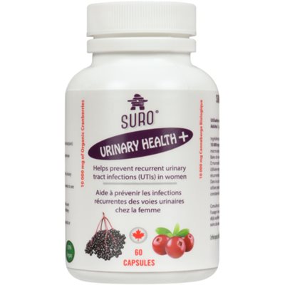 Suro Urinary Health + Organic Elderberry & Cranberry 60 Capsules 