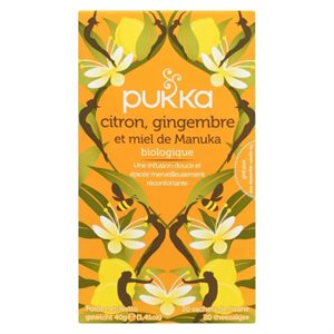 Pukka Lemon Ginger Manuka Honey organic Herbal tea 20Un
