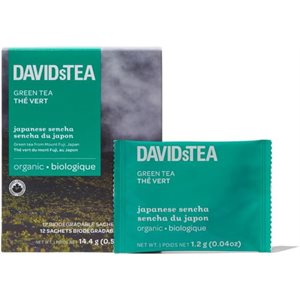 David's Tea Japanese Sencha Tea 12 sachets (Organic)