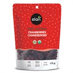 Elan Organic  Dried Cranberries 175G