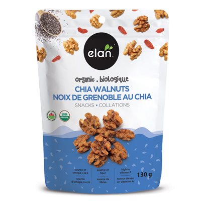 Elan Organic Walnuts With Chia 130g