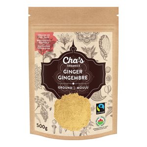 Cha's Organics Ground Ginger 500G