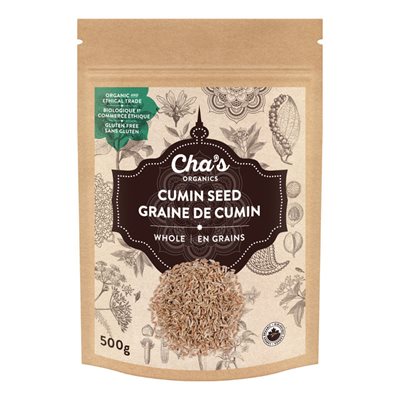 Organic Cha's Organics Cumin Seed Whole 500G