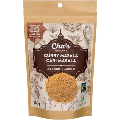 Cha's Organics Cari Masala Moulu 150 g