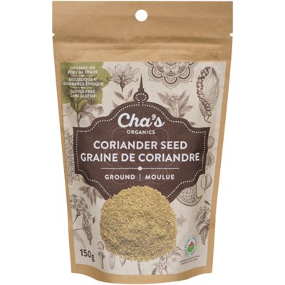Cha's Organics Graine de Coriandre Moulue bio 150 g Cha's Organics Graine de Coriandre Moulue bio 150 g