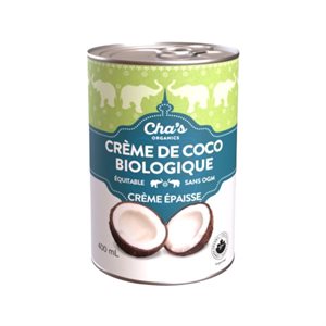 Cha's Organics Créme de Coco Biologique Créme épaisse 400 ml