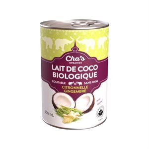 Cha's Organics Coconut Milk Lemongrass Ginger 400 ml 