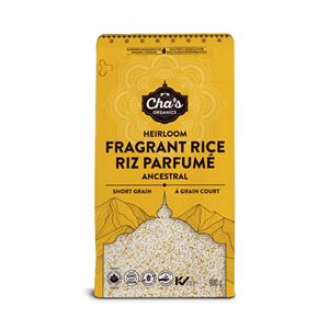 Cha's Organics Organic Short Grain Heirloom Fragrant Rice 900g