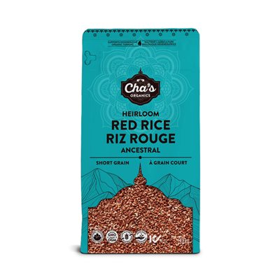 Cha's Organics Riz rouge ancestral à grain court biologique 900g Cha's Organics Riz rouge ancestral à grain court biologique 900g