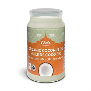 Cha's Organics Deodorized Coconut Oil 1 L