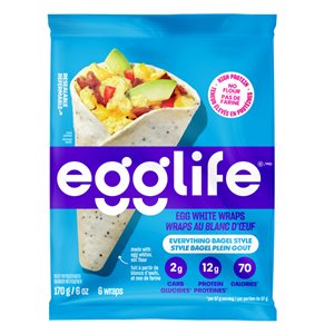 EGGLIFE EVERYTHING BAGEL EGG WHITE WRAPS 168g