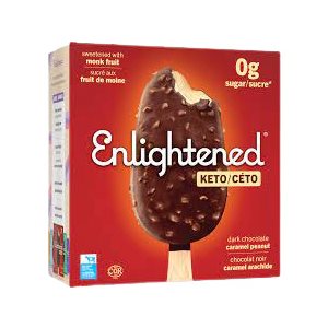Enlightened dark chocolate keto bars caramel peanut 4x31ml