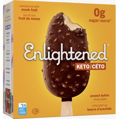 Enlightened Frozen Dessert Bars ~ Keto Chocolate Peanut Butter 4X31ML