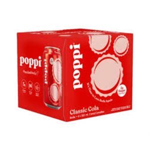 Poppi Classic Cola Soda 4x355ml