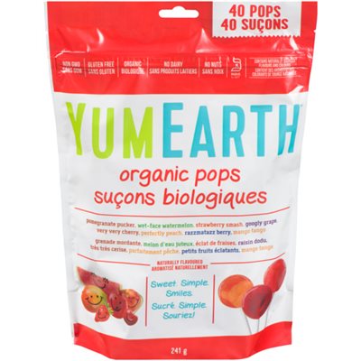 Yum Earth Organic Lollipops 241g