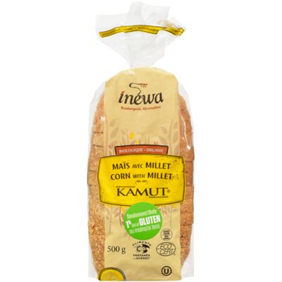 Inéwa Pain Mais avec Millet Kamut Biologique 500g