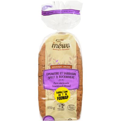 Inéwa Boulangerie Pain au Levain épeautre et Sarrasin Biologique 550g