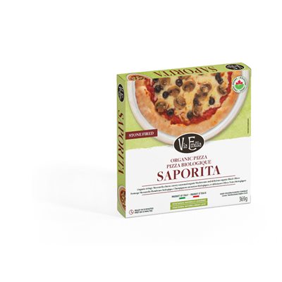 Via Emilia Organic Mushroom And Black Olive Pizza 345 g