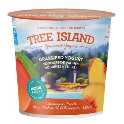 Tree Island Yogurt Pêches Moins De Sucre 5% Mg- 350G