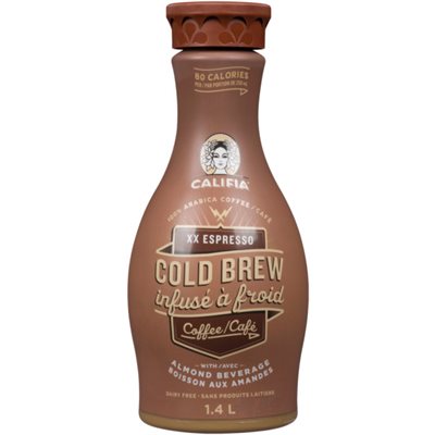 Califia Infusé à Froid Café XX Espresso avec Boisson aux Amandes 1.4 L