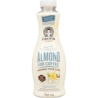 Califia Farms Mélange de café à la crème d'amandes et de noix de coco - Saveur vanille 750 ml