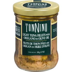 Tonnino Light Tuna Fillets with Oregano in Olive Oil 190g