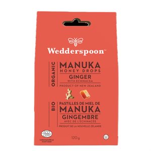 Org Manuka Honey Drops Ginger 120g