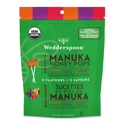 Wedderspoon Org Manuka Honey Pops Variety Pack 120G