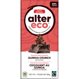 Organic Quinoa Crunch 60% Deep Dark Chocolate Bar 80G