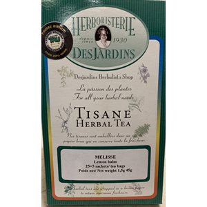 Herboristerie Desjardins Tisane De Mélisse Format Boni Tau 25+5 Sachets