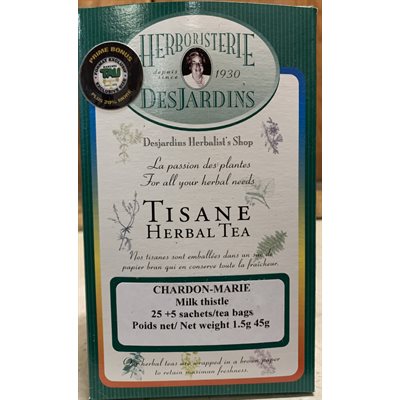 Herboristerie Desjardins Tisane De Chardon Marie Format Boni Tau 25+5 Sachets