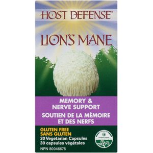 Host Defense Criniére de Lion Soutien de la Mémoire et des Nerfs 30 capsules