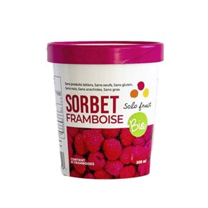 Solo Fruit Organic Sorbet Raspberry 500ml