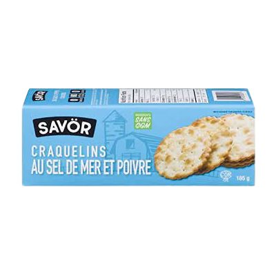 Sea Salt & Pepper Crackers 185G