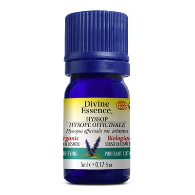 Divine Essence Hyssop 1.8 Cineole Organic Essential Oil 5ml