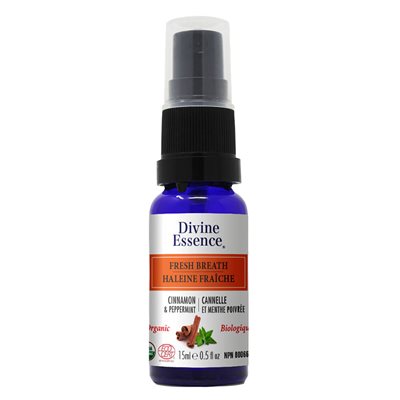 Divine Essence Fresh Breath Cinnamon & Peppermint Organic 15ml
