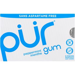 Pur Gomme à la Menthe Poivrée 9 Morceaux