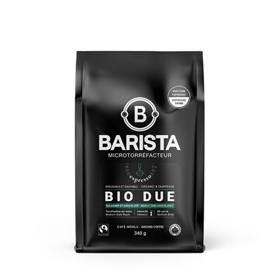 Barista Bio Due Organic espresso medium body ground 340G