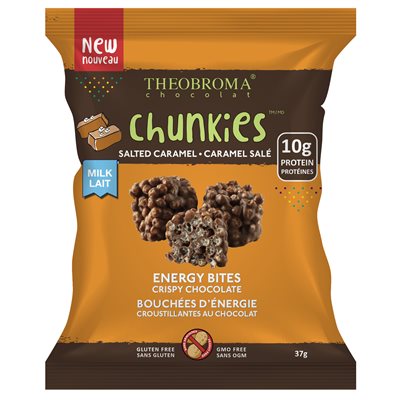 Theobroma Chocolat Chunkies Bouchées d'énergie Croustillantes Choco Latté