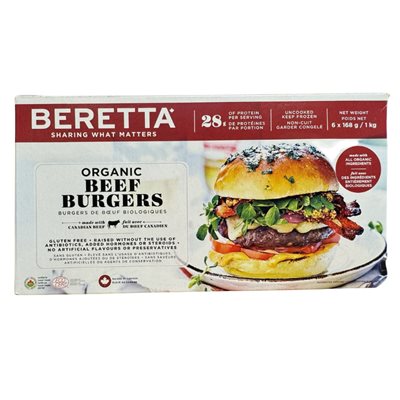 Beretta Organic Beef Burgers 170g