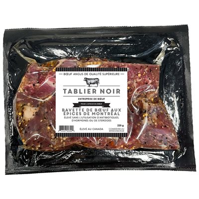 Tablier Noir Bavette de boeuf aux épices de Montréal 220g