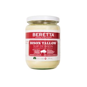 Beretta 100% Canadian Grass fed Bison Tallow 375ml