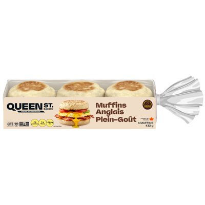 Queen Street Bakery English Muffins: Everything 6un / 432g
