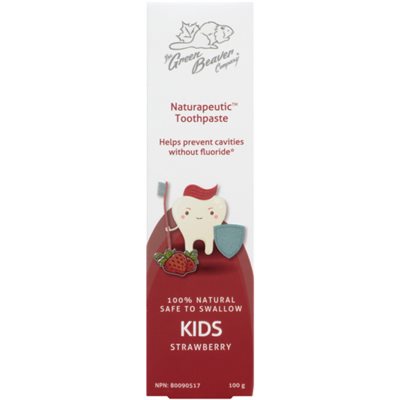 Green Beaver Naturapeutic Safe to swallow Kids Toothpaste (Strawberry) 100g