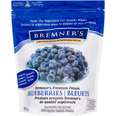 Bremner's Premium Frozen Blueberries 600 g 600G