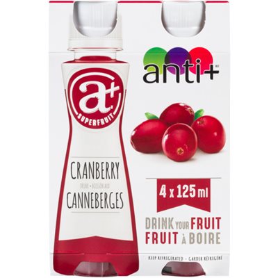 A+ Superfruit Drink Cranberry 4 x 125 ml 