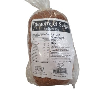 FOURNIL ANCESTRAL ORGANIC SPELT AND RYE BREAD 550GR