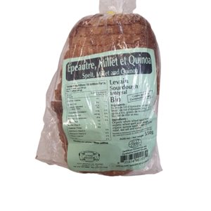 FOURNIL ANCESTRAL ORGANIC SPELT MILLET AND QUINOA BREAD 550GR