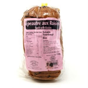 FOURNIL ANCESTRAL ORGANIC SPELT BREAD WITH RAISINS 550GR