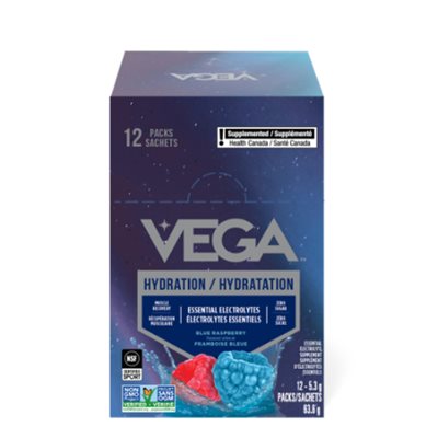 Vega Hydratation Framboise Bleue 12x5.3g sachets
